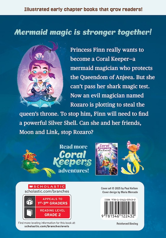 Back cover_Search for the Silver Shell: A Branches Book (Coral Keepers #1)