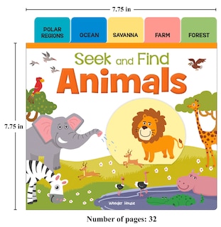 Sample content 4_Seek And Find - Animals : Early Learning Board Books With Tabs