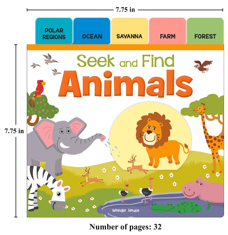 Sample content 4_Seek And Find - Animals : Early Learning Board Books With Tabs