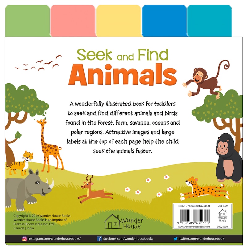 Sample content 5_Seek And Find - Animals : Early Learning Board Books With Tabs