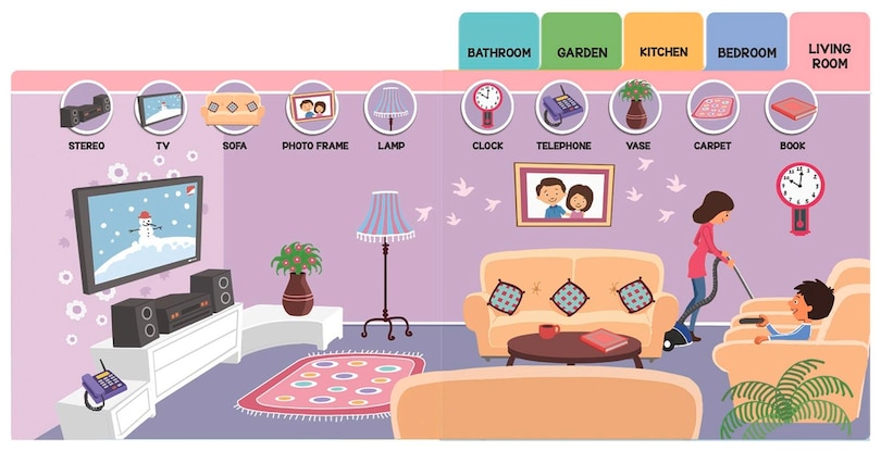 Sample content 5_Seek And Find - Home : Early Learning Board Books With Tabs