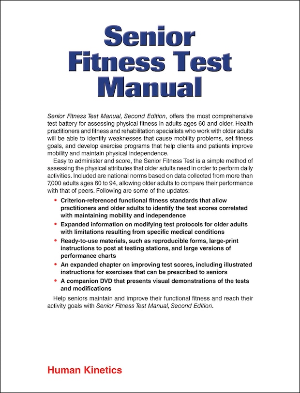Back cover_Senior Fitness Test Manual