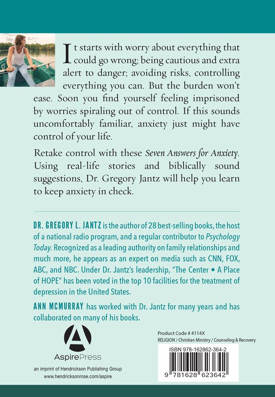 Back cover_SEVEN ANSWERS FOR ANXIETY