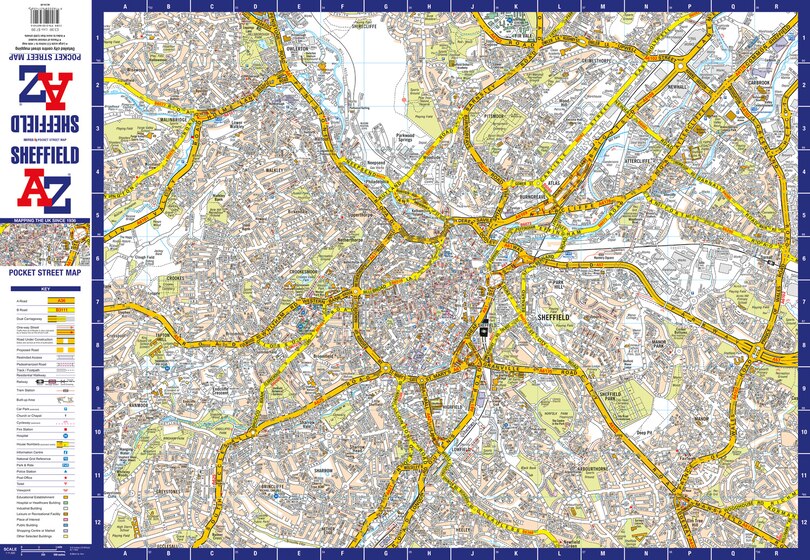 Aper&ccedil;u du contenu 2_Sheffield A-Z Pocket Street Map