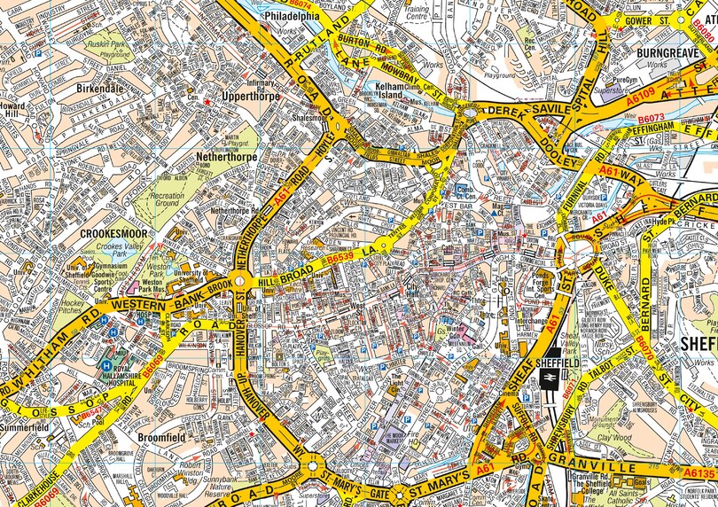 Aper&ccedil;u du contenu 3_Sheffield A-Z Pocket Street Map