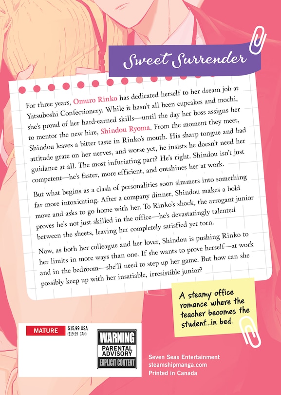 Back cover_Shindou-kun's Tight Squeeze: Helpless Against His Alluring Touch Vol. 1