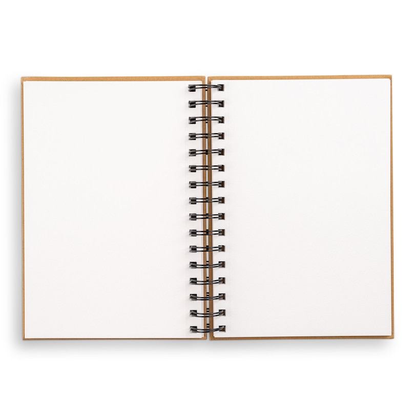 Sample content_Sketchbook 5.5 x 8 Kraft Spiral Hardcover Mixed Media Sketchbook for Drawing