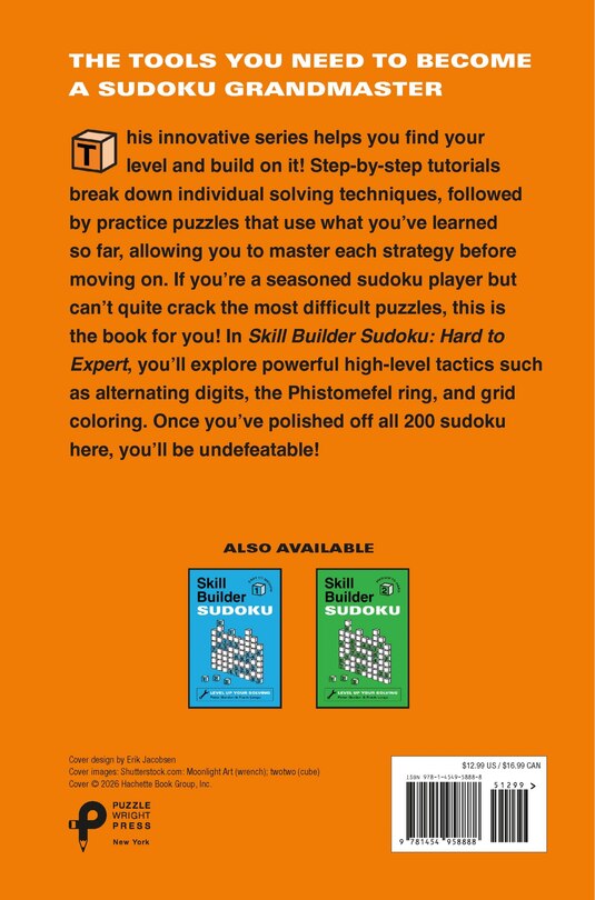 Back cover_Skill Builder Sudoku: Hard to Expert