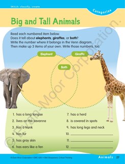 Aperçu du contenu_Skill Sharpeners: Critical Thinking, Grade 1 Workbook