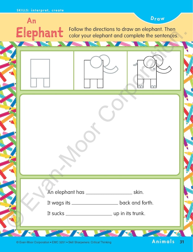 Aperçu du contenu 4_Skill Sharpeners: Critical Thinking, Grade 1 Workbook