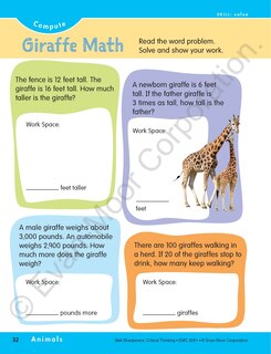 Aperçu du contenu 5_Skill Sharpeners: Critical Thinking, Grade 1 Workbook