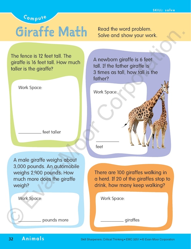Aperçu du contenu 5_Skill Sharpeners: Critical Thinking, Grade 1 Workbook