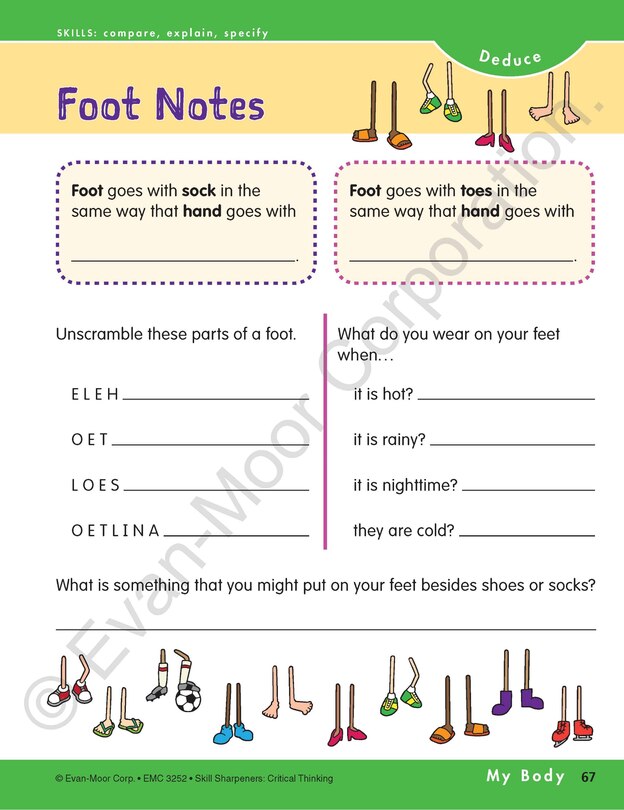 Sample content 2_Skill Sharpeners: Critical Thinking, Grade 2 Workbook