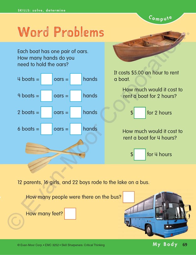 Sample content 4_Skill Sharpeners: Critical Thinking, Grade 2 Workbook