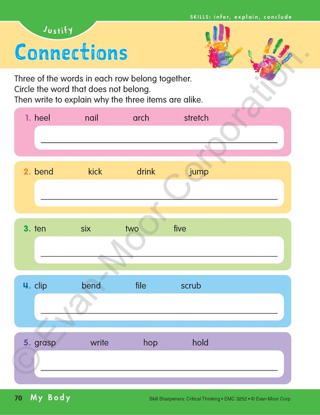 Sample content 5_Skill Sharpeners: Critical Thinking, Grade 2 Workbook
