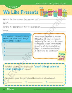 Sample content 2_Skill Sharpeners: Critical Thinking, Grade 3 Workbook
