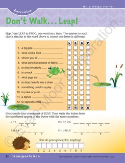 Aperçu du contenu 5_Skill Sharpeners: Critical Thinking, Grade 4 Workbook