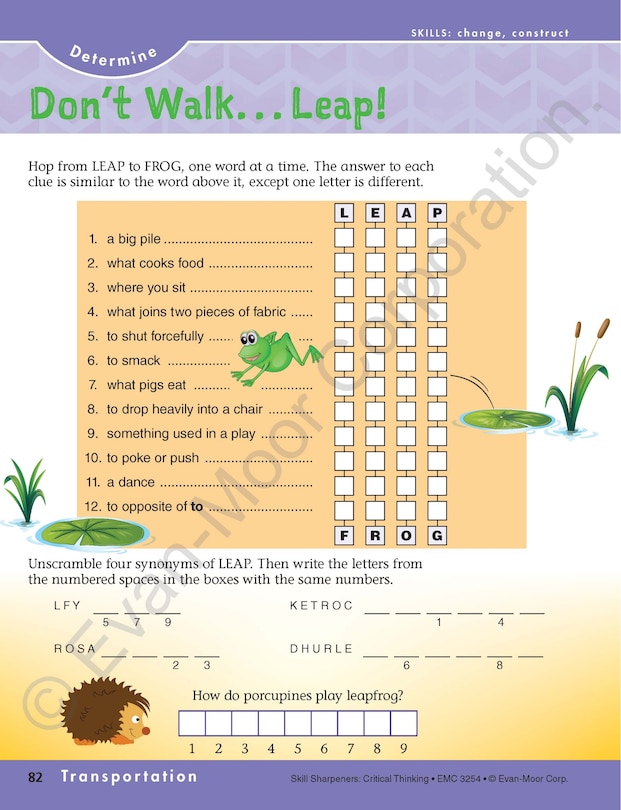 Aperçu du contenu 5_Skill Sharpeners: Critical Thinking, Grade 4 Workbook