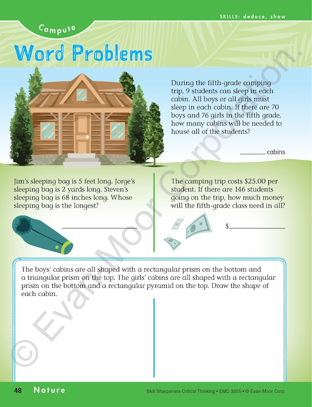 Aperçu du contenu 4_Skill Sharpeners: Critical Thinking, Grade 5 Workbook