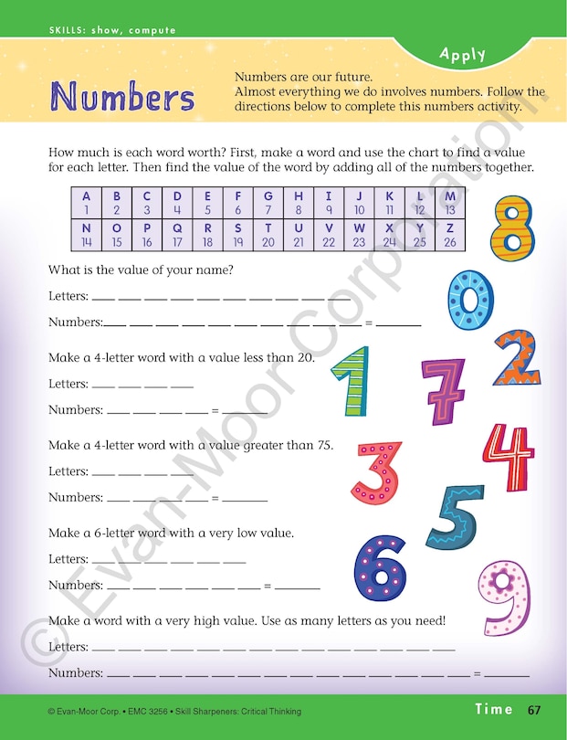 Sample content 2_Skill Sharpeners: Critical Thinking, Grade 6 Workbook