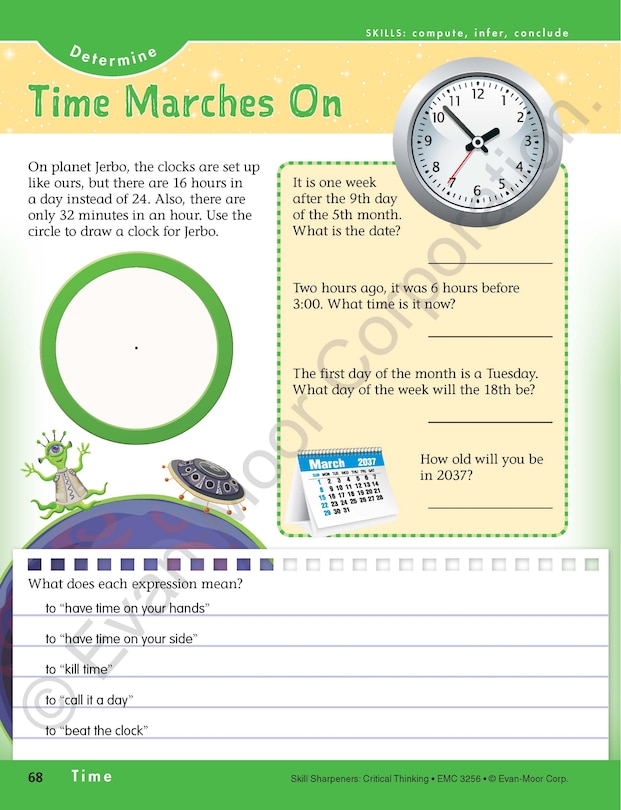Sample content 3_Skill Sharpeners: Critical Thinking, Grade 6 Workbook