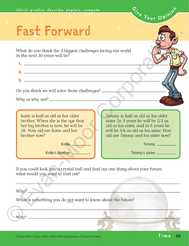 Sample content 4_Skill Sharpeners: Critical Thinking, Grade 6 Workbook