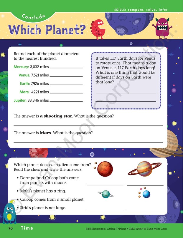 Table of contents_Skill Sharpeners: Critical Thinking, Grade 6 Workbook