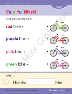 Sample content_Skill Sharpeners: Critical Thinking, Kindergarten Workbook