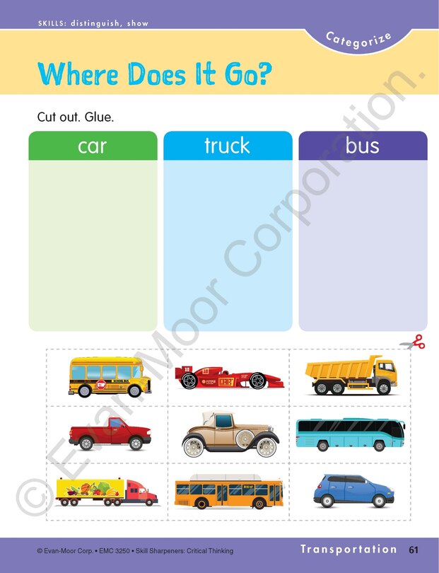Sample content 5_Skill Sharpeners: Critical Thinking, Kindergarten Workbook