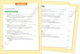 Aperçu du contenu_Skill Sharpeners: Geography, Grade 1 Workbook