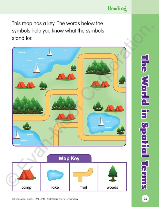 Aperçu du contenu 3_Skill Sharpeners: Geography, Grade 1 Workbook
