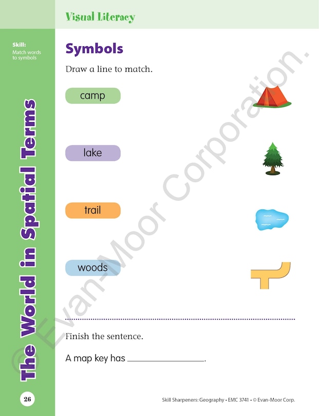 Aperçu du contenu 4_Skill Sharpeners: Geography, Grade 1 Workbook