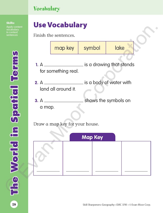 Aperçu du contenu 5_Skill Sharpeners: Geography, Grade 1 Workbook