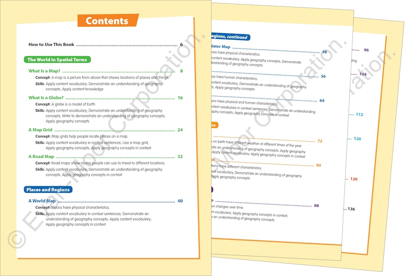 Sample content_Skill Sharpeners: Geography, Grade 2 Workbook