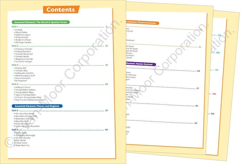 Sample content_Skill Sharpeners: Geography, Grade 3 Workbook