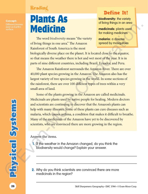Sample content 2_Skill Sharpeners: Geography, Grade 4 Workbook