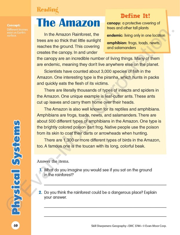 Sample content 4_Skill Sharpeners: Geography, Grade 4 Workbook