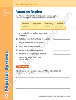 Sample content 5_Skill Sharpeners: Geography, Grade 4 Workbook