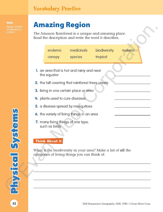 Sample content 5_Skill Sharpeners: Geography, Grade 4 Workbook