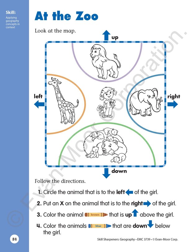 Sample content 4_Skill Sharpeners: Geography, PreK Workbook