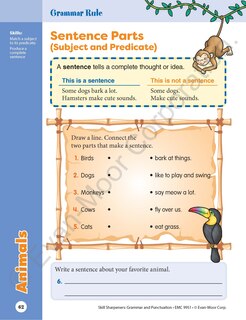 Sample content 3_Skill Sharpeners: Grammar & Punctuation, Grade 1 Workbook