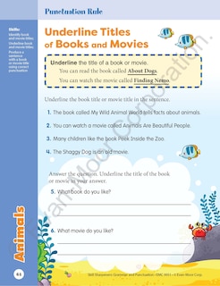 Sample content 5_Skill Sharpeners: Grammar & Punctuation, Grade 1 Workbook