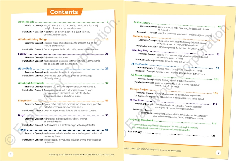Sample content_Skill Sharpeners: Grammar & Punctuation, Grade 2 Workbook