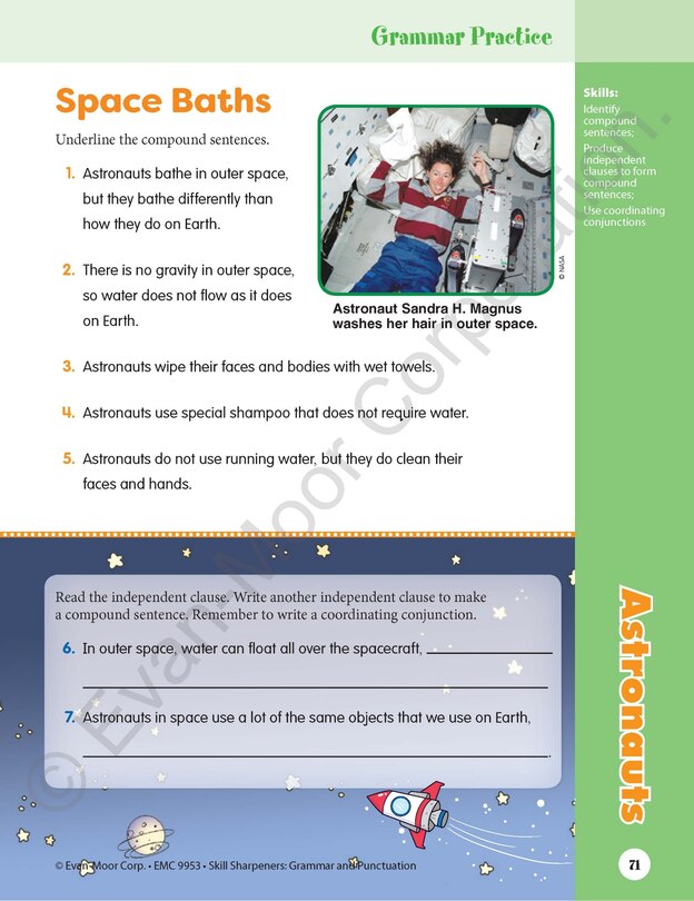 Aperçu du contenu 4_Skill Sharpeners: Grammar & Punctuation, Grade 3 Workbook