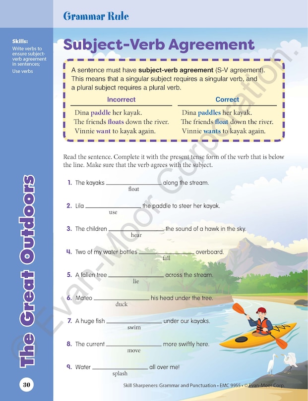 Aperçu du contenu 3_Skill Sharpeners: Grammar & Punctuation, Grade 5 Workbook