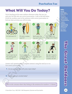 Aperçu du contenu 5_Skill Sharpeners: Grammar & Punctuation, Grade 5 Workbook