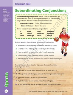 Aperçu du contenu 3_Skill Sharpeners: Grammar & Punctuation, Grade 6 Workbook
