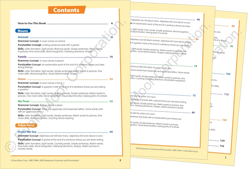 Sample content_Skill Sharpeners: Grammar & Punctuation, PreK Workbook