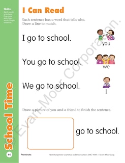 Sample content 4_Skill Sharpeners: Grammar & Punctuation, PreK Workbook