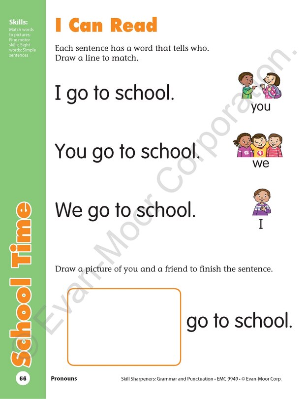 Sample content 4_Skill Sharpeners: Grammar & Punctuation, PreK Workbook